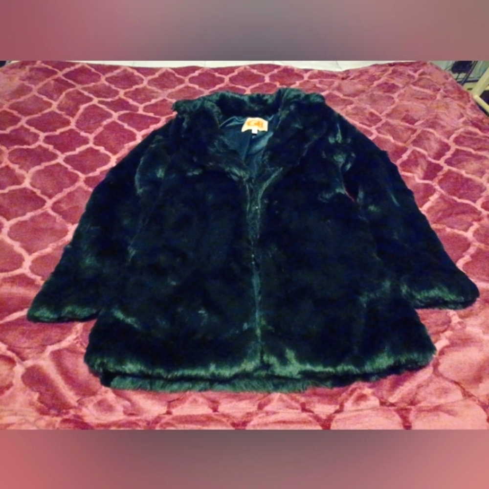 GB Faux Fur Dark Green XSmall